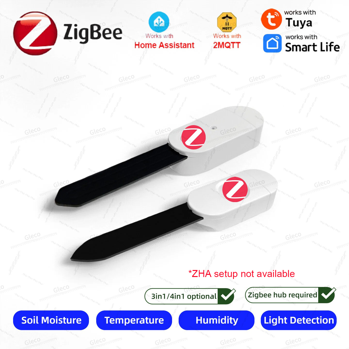 Home Automation Technology - Zigbee Bodemvochtsensor Meter Temperatuur Vochtigheid Vruchtbaarheid
