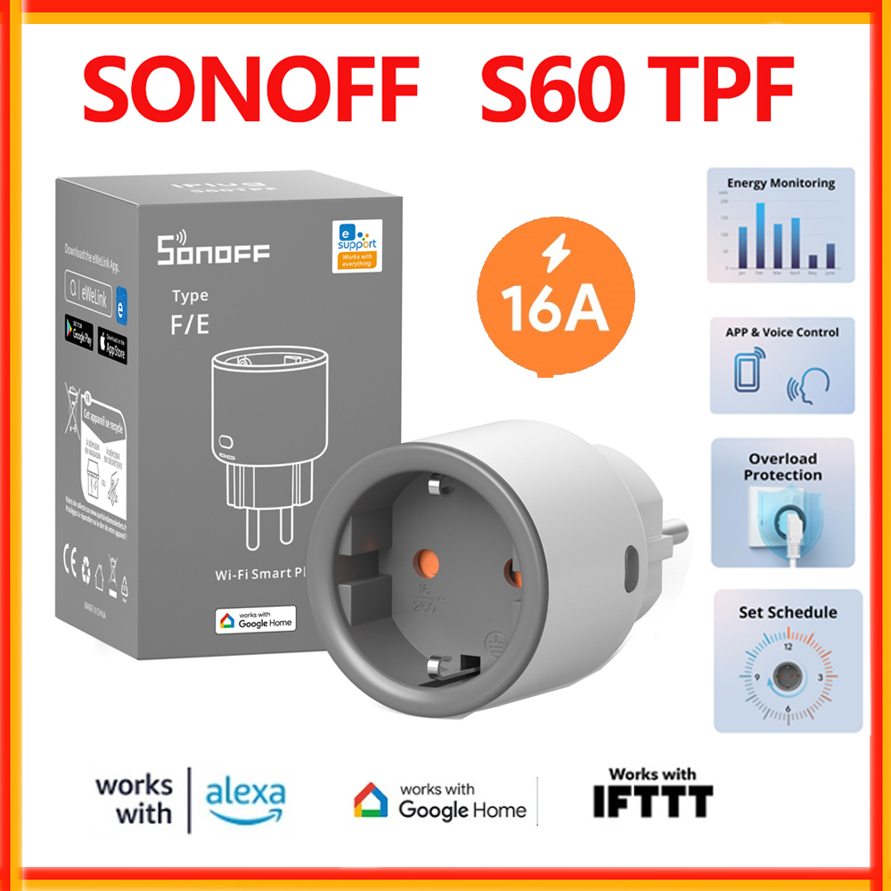 SONOFF S60 TPF EU Wifi Smart P - Sonoff Basic Switch recensie en prijs